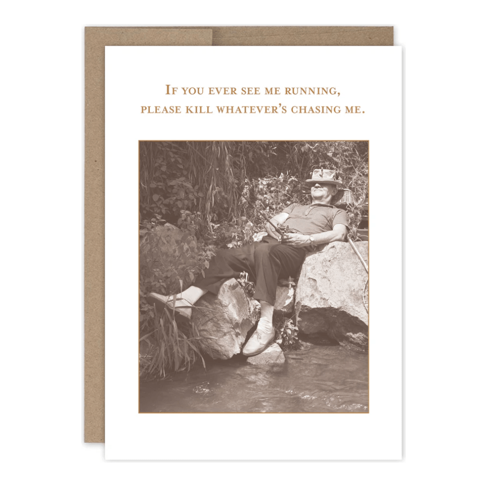 Kick Back Birthday Card SM785 - White Farmhouse Flowers