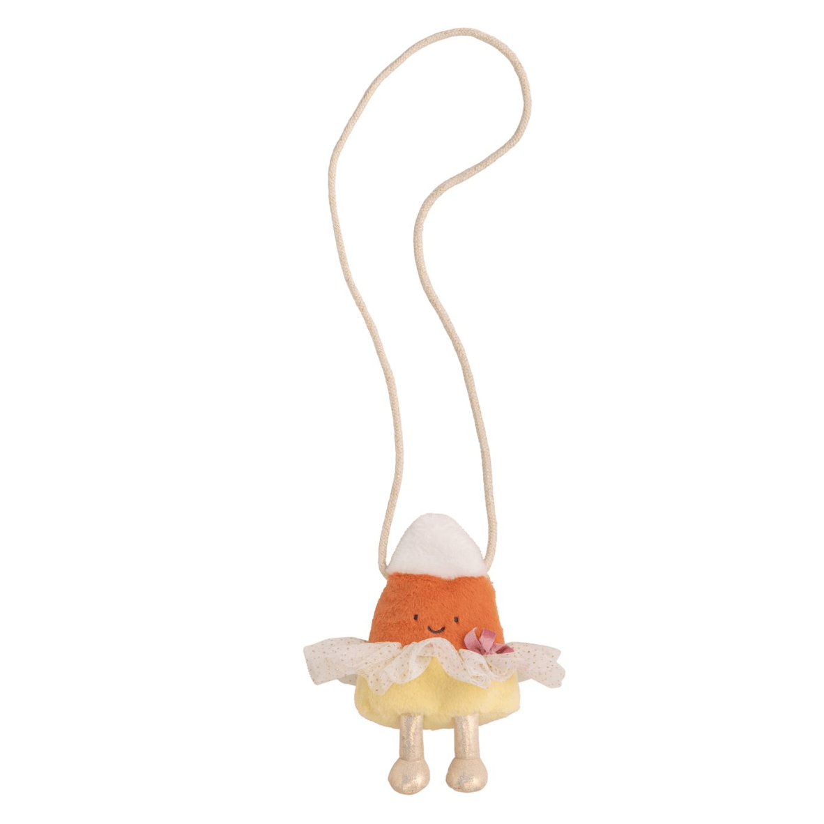 Kids Candy Corn Halloween Plush Purse - White Farmhouse Flowers