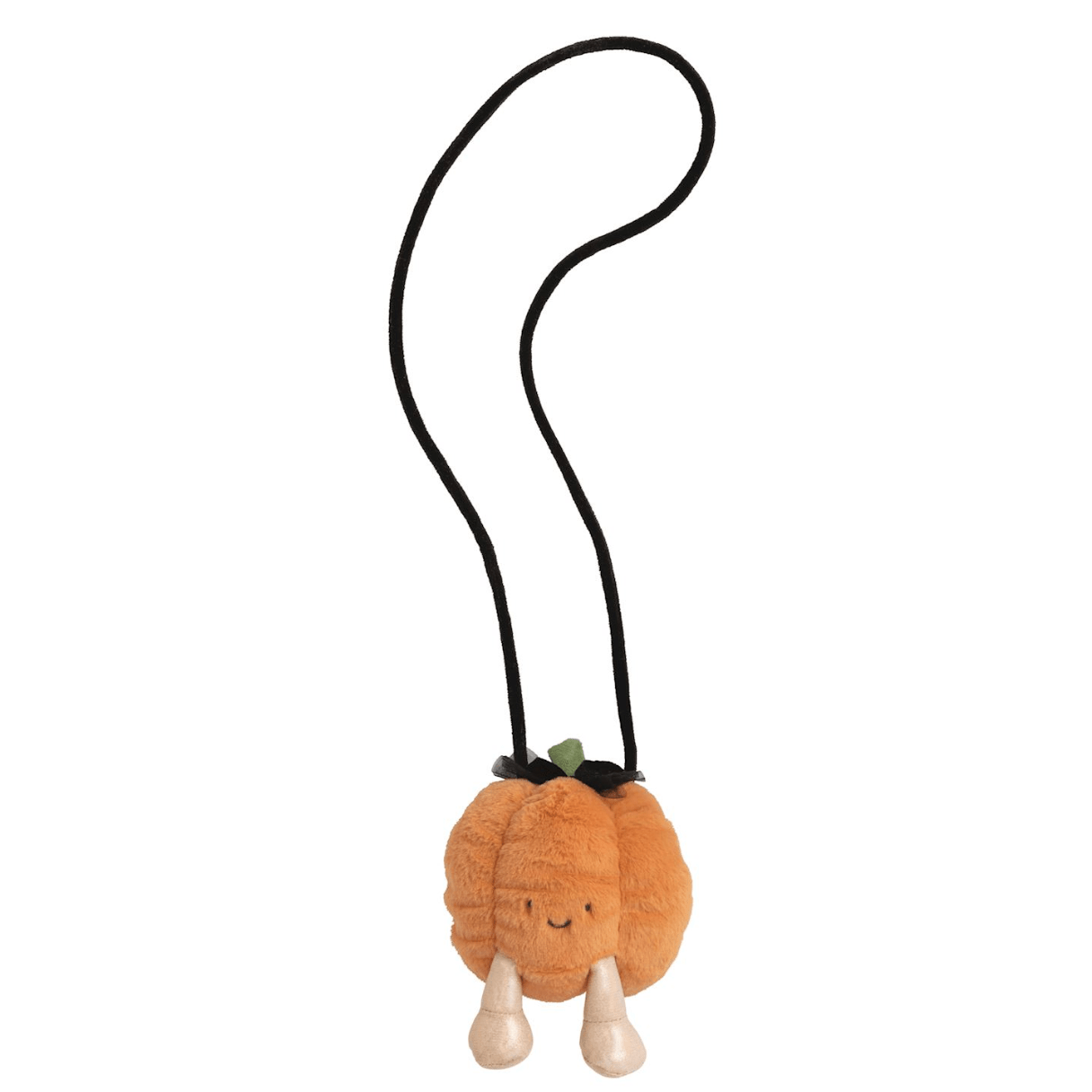 Kids Pumpkin Halloween Plush Purse - White Farmhouse Flowers