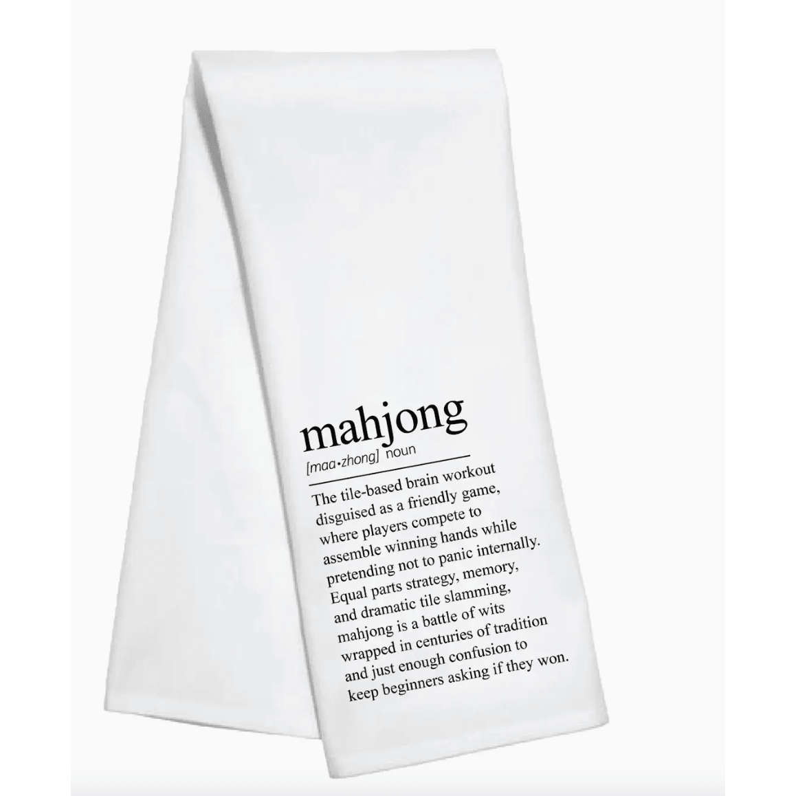 Kitchen Towel - Mahjong Definition - White Farmhouse Flowers
