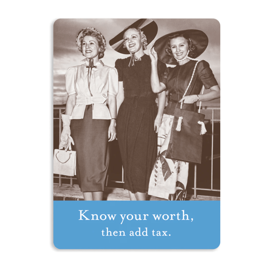 Know your Worth Magnet - White Farmhouse Flowers