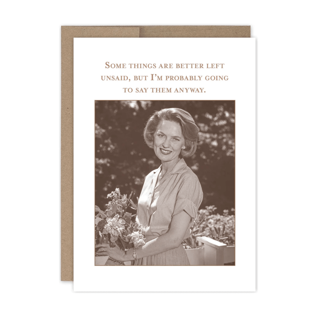 Left Unsaid What a Hoot Card SM773 - White Farmhouse Flowers