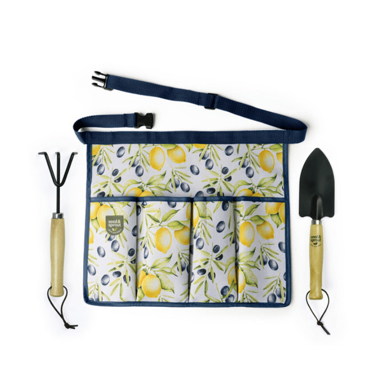 Lemon Grove 3 Piece Gardening Set - White Farmhouse Flowers