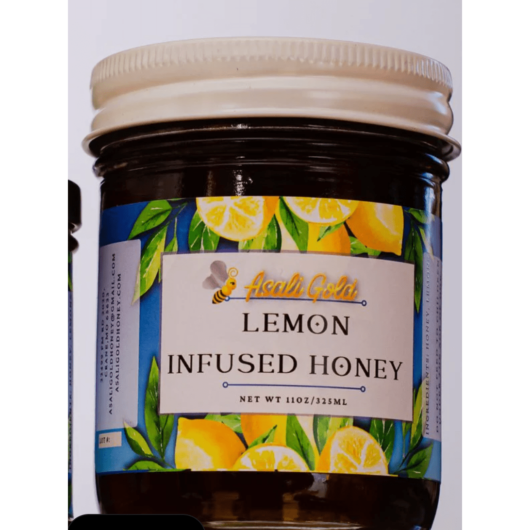 Lemon Infused Honey 11 oz. - White Farmhouse Flowers