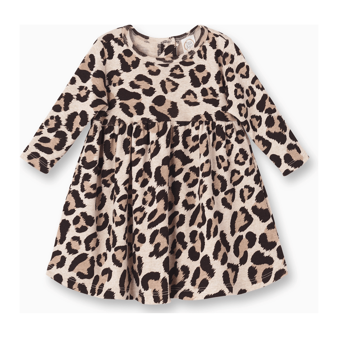 Leopard Cotton Dress - White Farmhouse Flowers