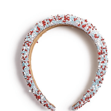 Light Blue Sprinkles Headband - White Farmhouse Flowers