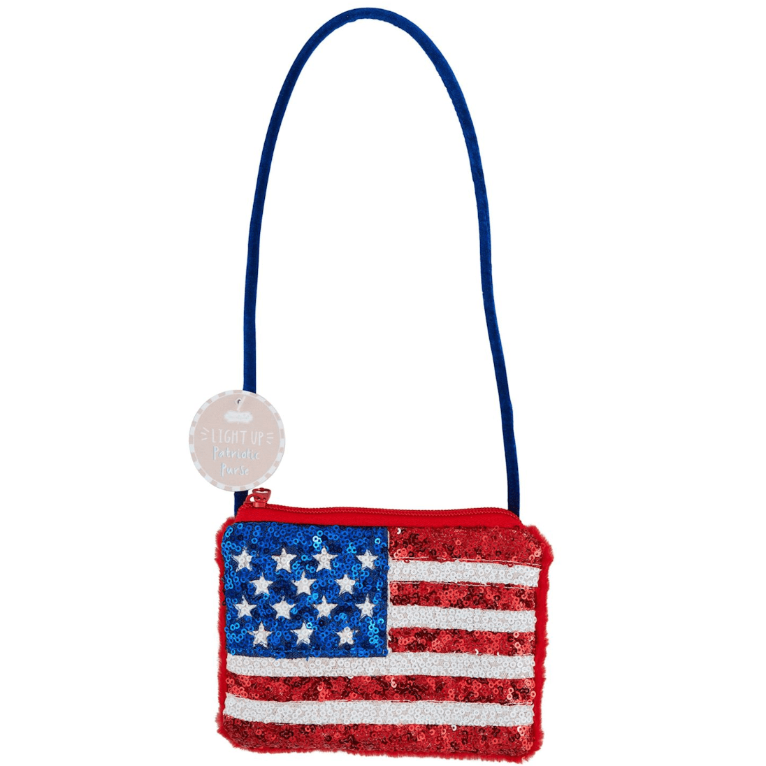 Light Up Flag Purse - White Farmhouse Flowers