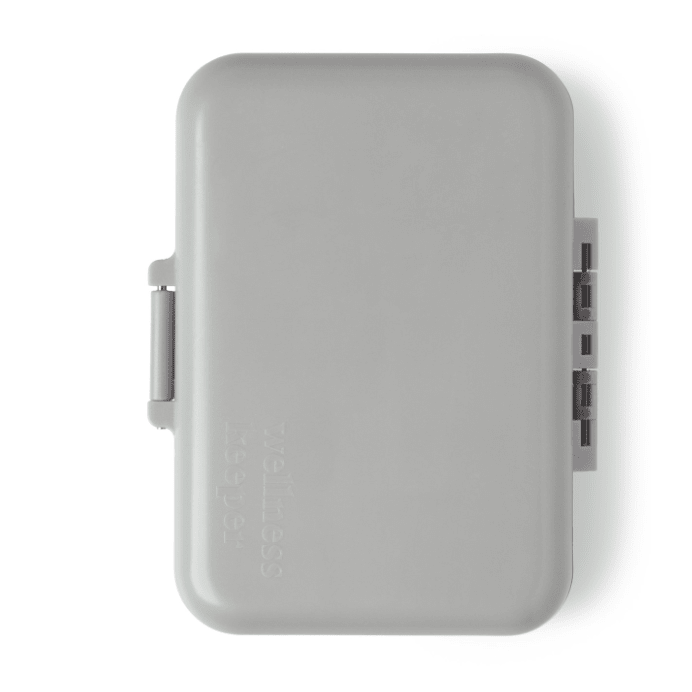 Light Up Pill and Vitamin Case - White Farmhouse Flowers