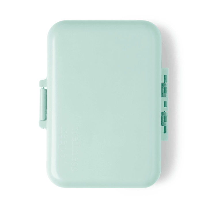 Light Up Pill and Vitamin Case - White Farmhouse Flowers