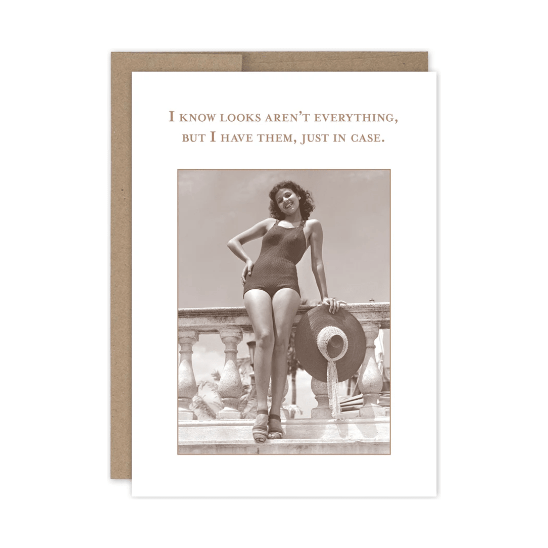Looks Aren't Everything Birthday Card SM807 - White Farmhouse Flowers