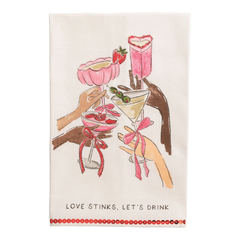 Love Stinks Let's Drink Tea Towel