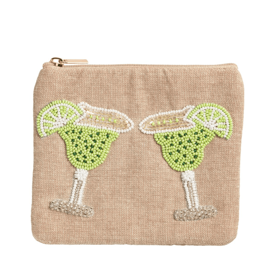 Margarita Cocktail Beaded Case - White Farmhouse Flowers