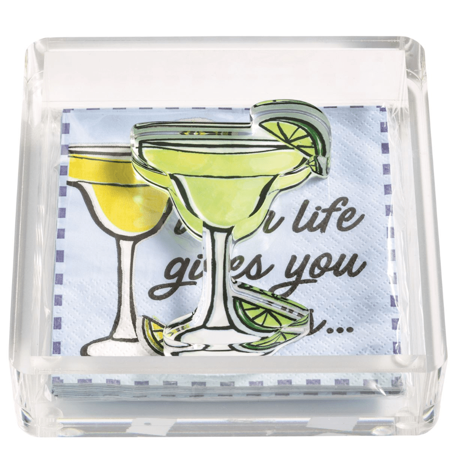 Margarita Napkin Weight Set - White Farmhouse Flowers