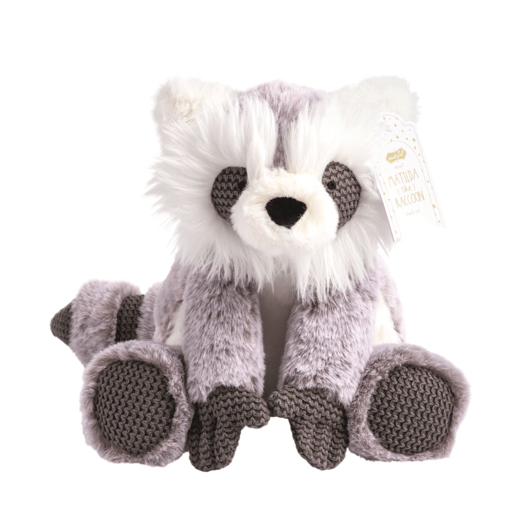 Matilda the Raccoon Plush Pal - White Farmhouse Flowers