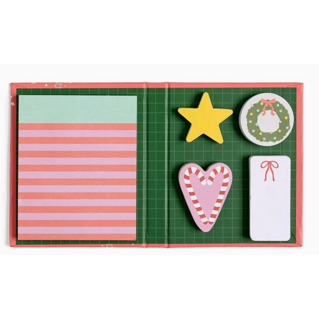 Merry Christmas Sticky Notes Set - White Farmhouse Flowers