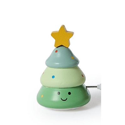 Merry Spinner Wind Up Toy - White Farmhouse Flowers