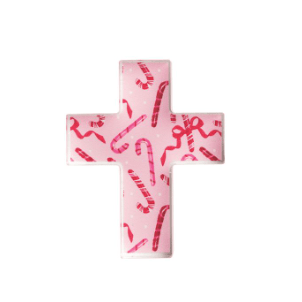 Mini Acrylic Cross - White Farmhouse Flowers