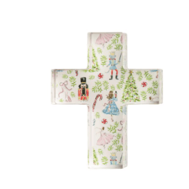 Mini Acrylic Cross - White Farmhouse Flowers