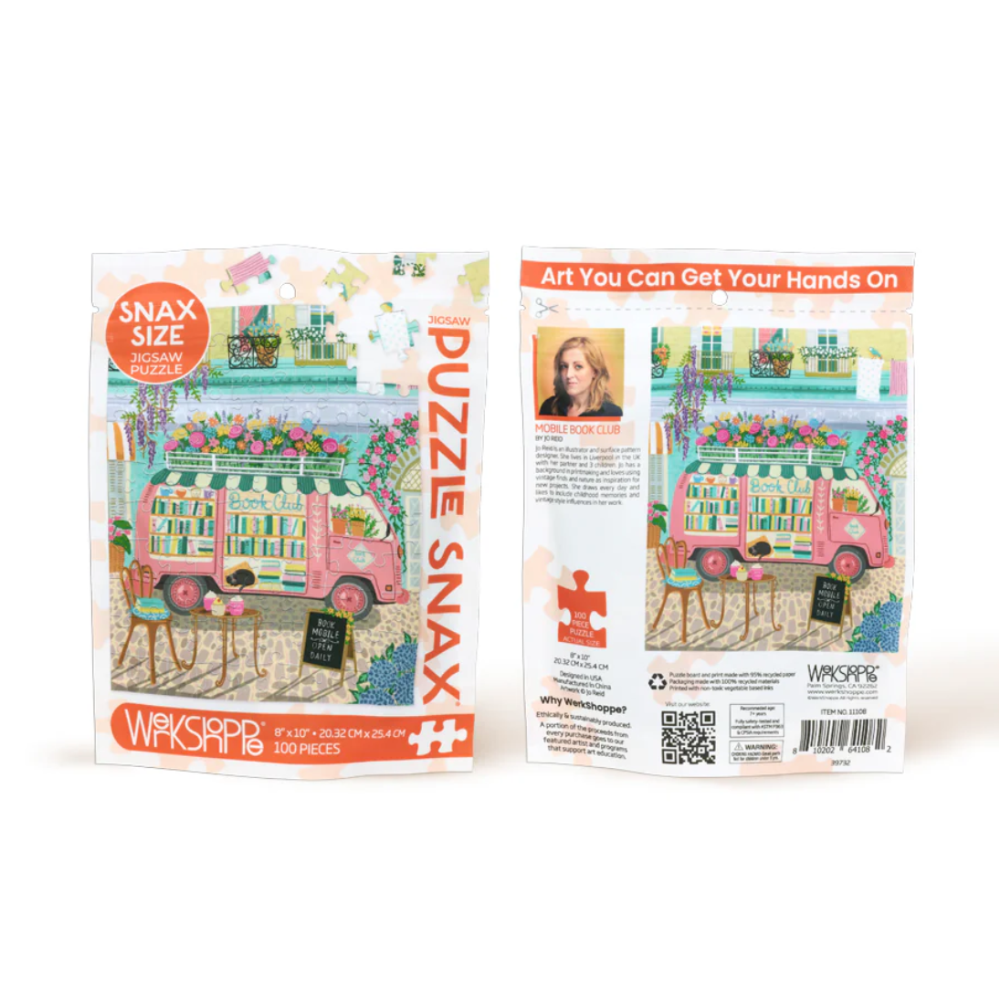 Mobile Book Club Puzzle Snax - White Farmhouse Flowers
