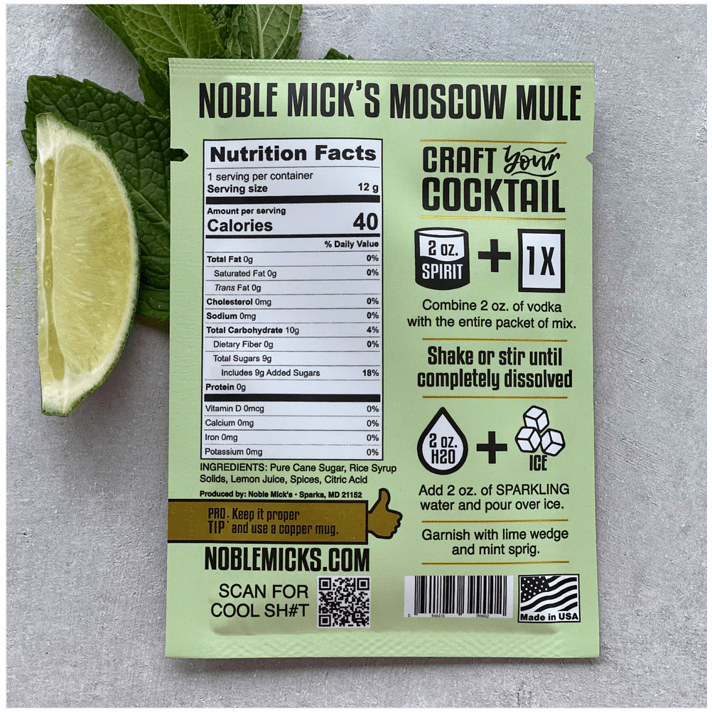 Moscow Mule Single Serve Craft Cocktail Packet - White Farmhouse Flowers