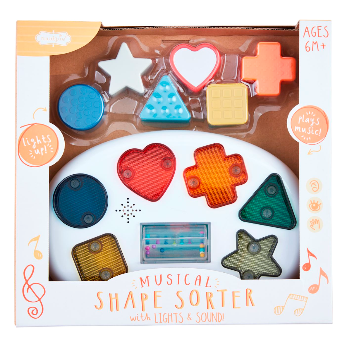 Musical Shape Sorter Set - White Farmhouse Flowers