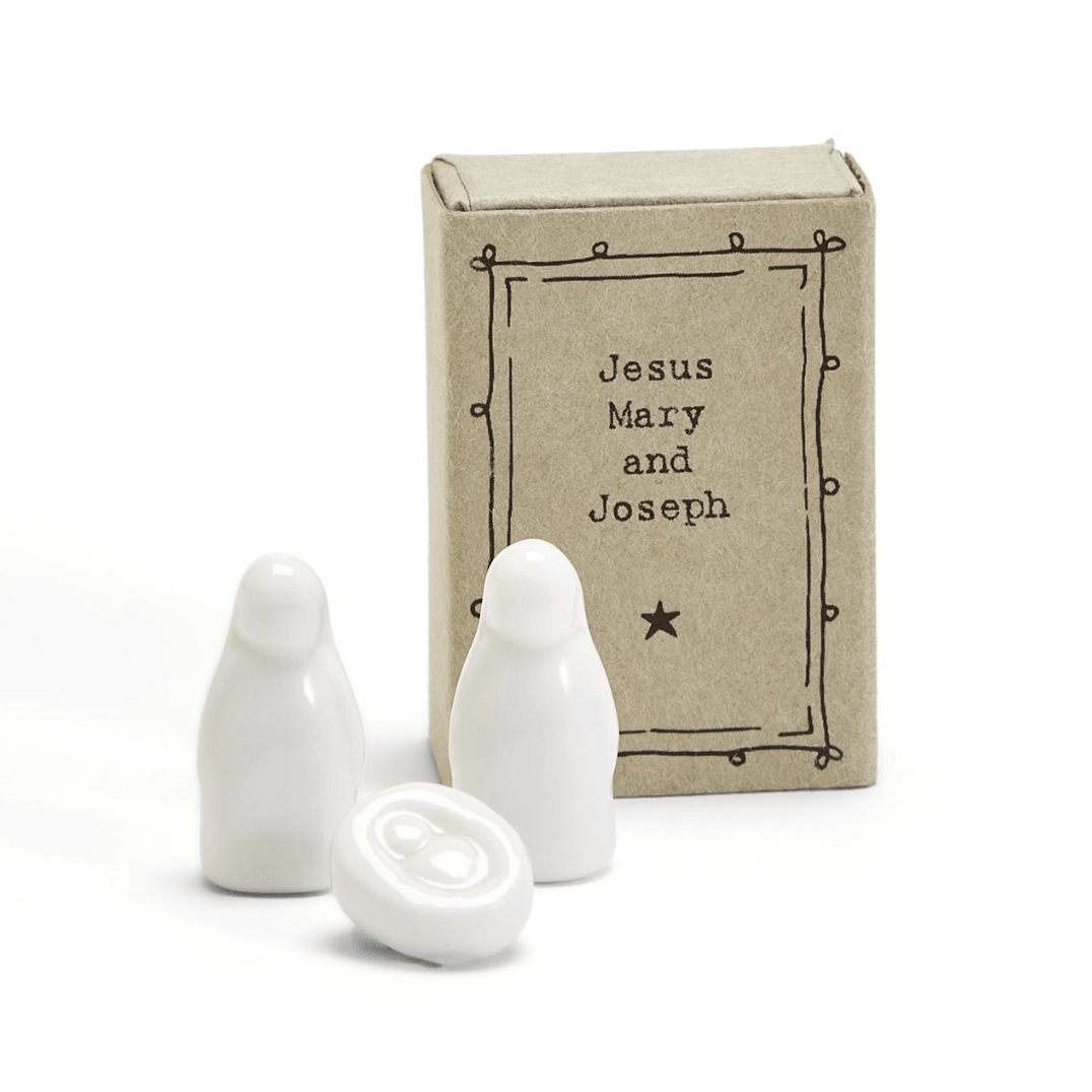 Nativity Matchbox in Gift Box - White Farmhouse Flowers