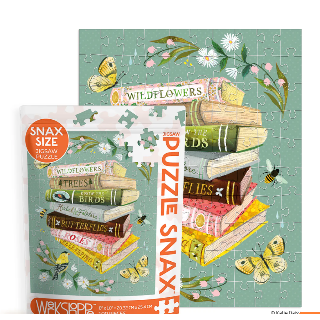 Nature's Bestsellers 100 Piece Puzzle Snax - White Farmhouse Flowers