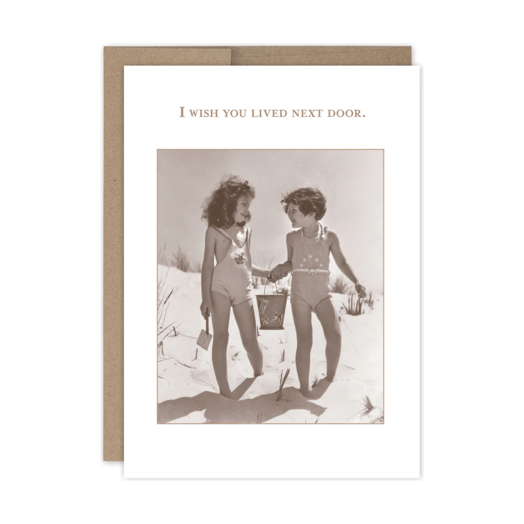 Next Door Friendship Card SM778 - White Farmhouse Flowers