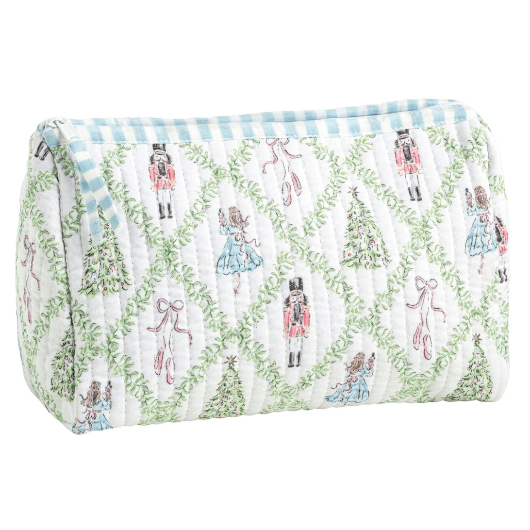 Nutcracker Quilted Case - White Farmhouse Flowers