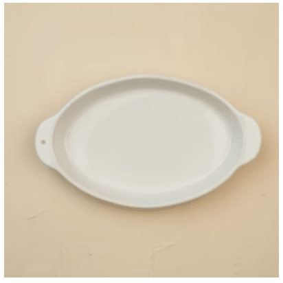 Oval Baker - White Farmhouse Flowers