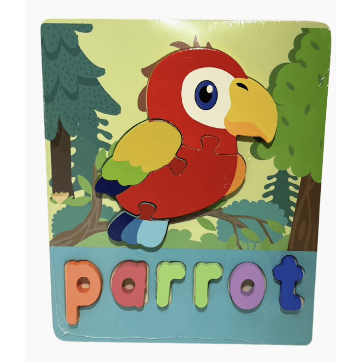 Parrot Puzzle for Kids - White Farmhouse Flowers