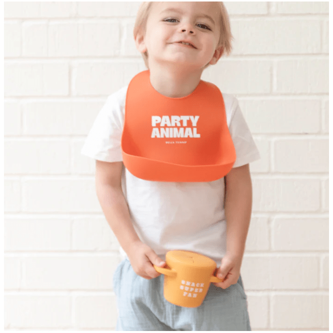 Party Animal Wonder Bib - White Farmhouse Flowers