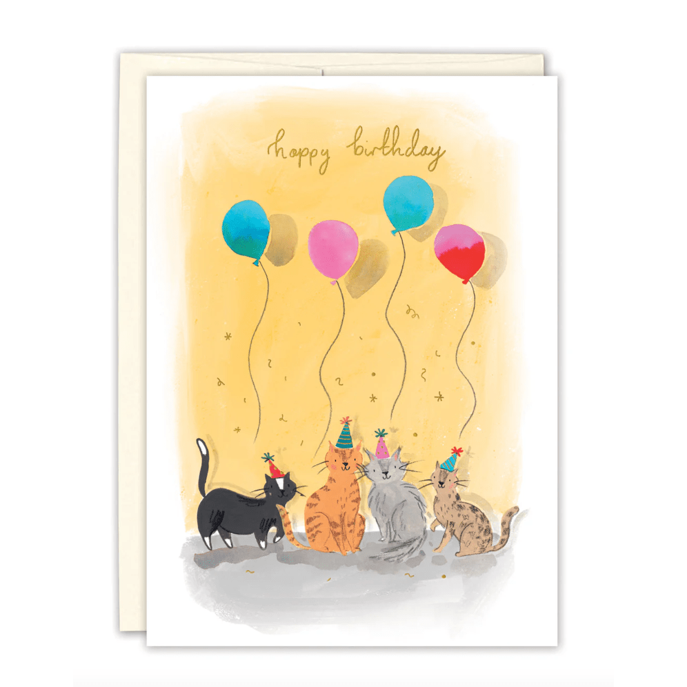 Party Cats Birthday Card EB008 - White Farmhouse Flowers