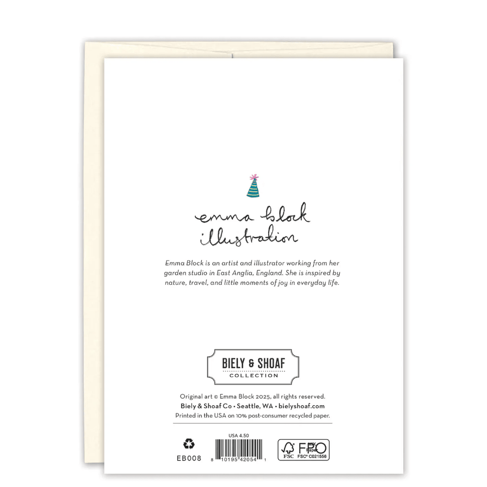 Party Cats Birthday Card EB008 - White Farmhouse Flowers