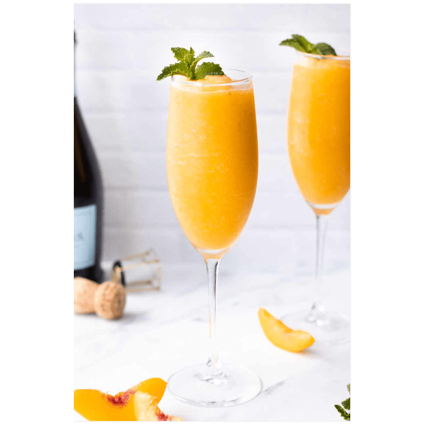 Peach Bellini Cocktail Mix – Ready to Freeze | Parkville MO Gift - White Farmhouse Flowers