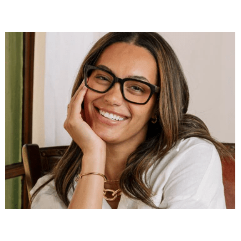 Peepers Brady - Coffee Reading Glasses - White Farmhouse Flowers