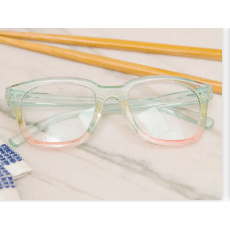 Peepers Clear Horizon - Mint/Pink Reading Glasses - White Farmhouse Flowers