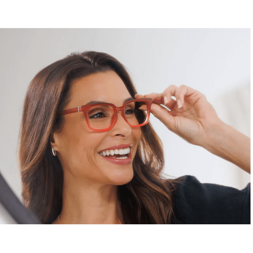Peepers Desert Sunrise - Spice/Leopard Tortoise Reading Glasses - White Farmhouse Flowers