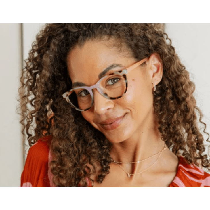 Peepers Ember - Chai Tortoise Pink Reading Glasses - White Farmhouse Flowers