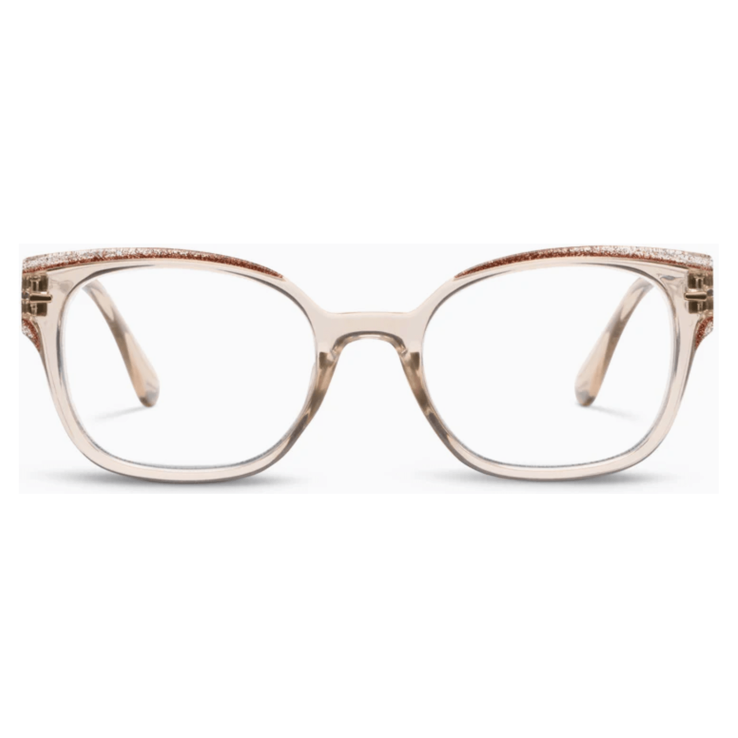 Peepers Glimmer in Tan/Blue Light Reading Glasses - White Farmhouse Flowers
