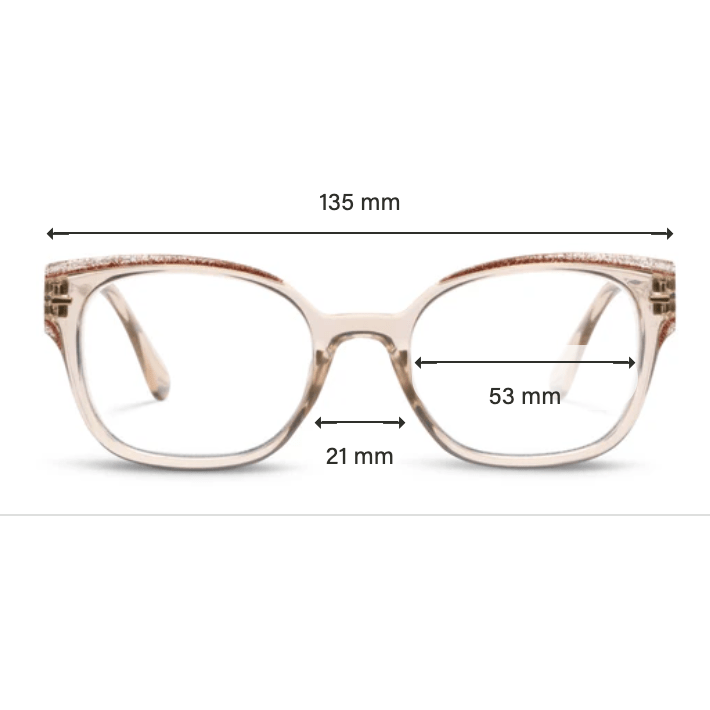 Peepers Glimmer in Tan/Blue Light Reading Glasses - White Farmhouse Flowers
