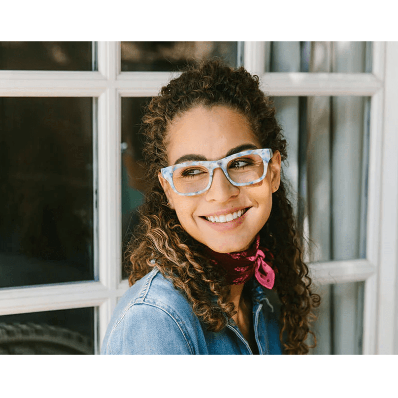 Peepers Jolene - Multi Abstract Reading Glasses - White Farmhouse Flowers