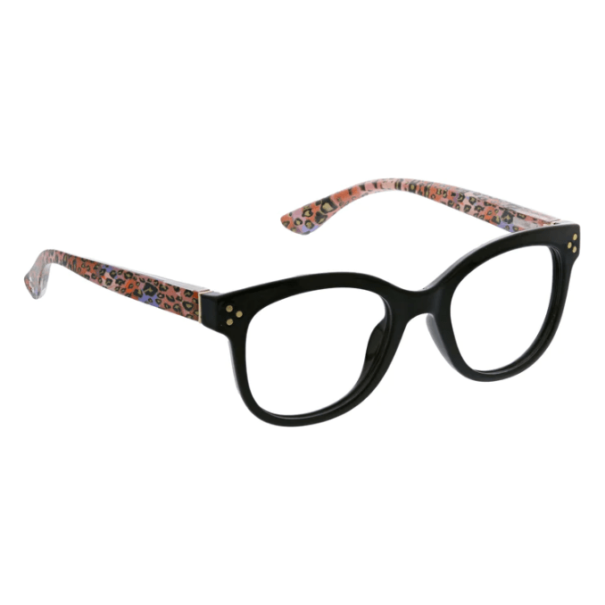 Peepers Jungle Fusion - Black/Leopard Reading Glasses - White Farmhouse Flowers