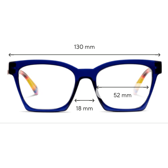 Peepers Maisie - Blue/kat Reading Glasses - White Farmhouse Flowers