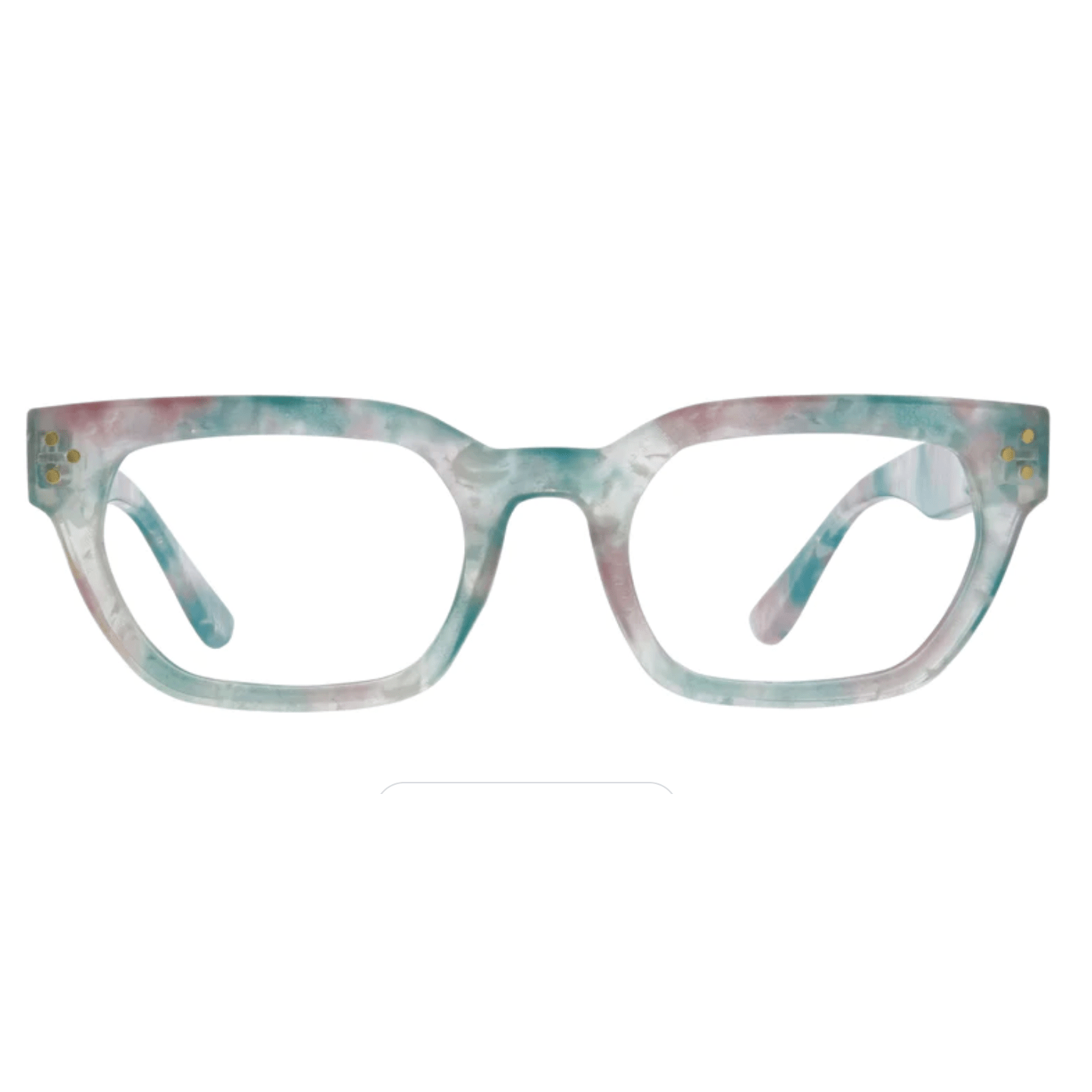 Peepers Prism - Blue/Pink Reading Glasses - White Farmhouse Flowers