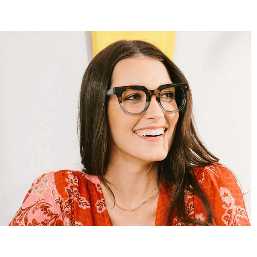 Peepers Showbiz - Tortoise/Green Reading Glasses - White Farmhouse Flowers