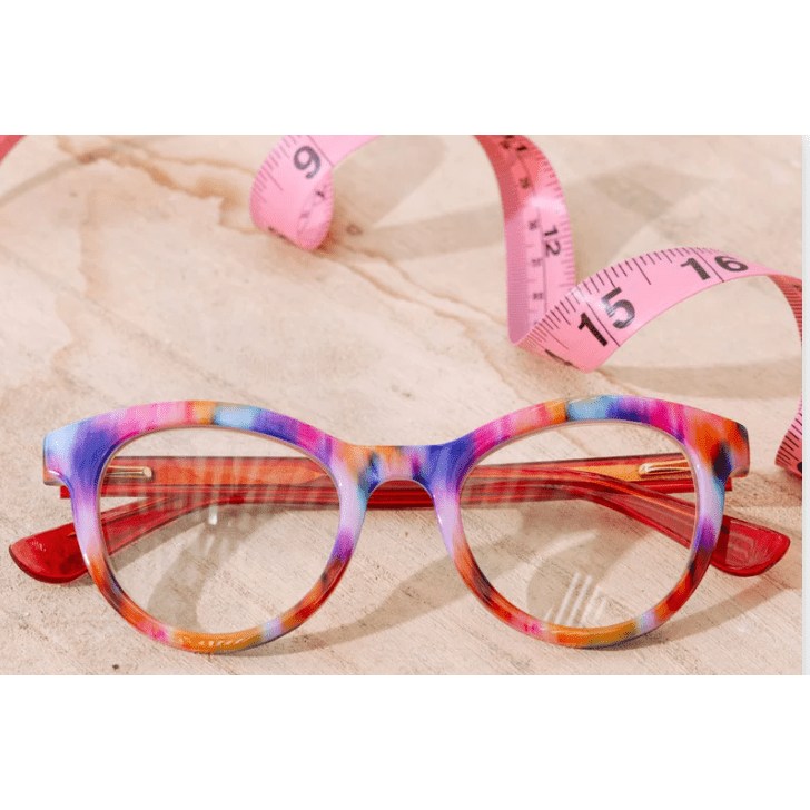 Peepers Tribeca - Ikat/Red Reading Glasses - White Farmhouse Flowers