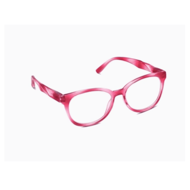 Peepers Virginia - Pink Reading Glasses - White Farmhouse Flowers