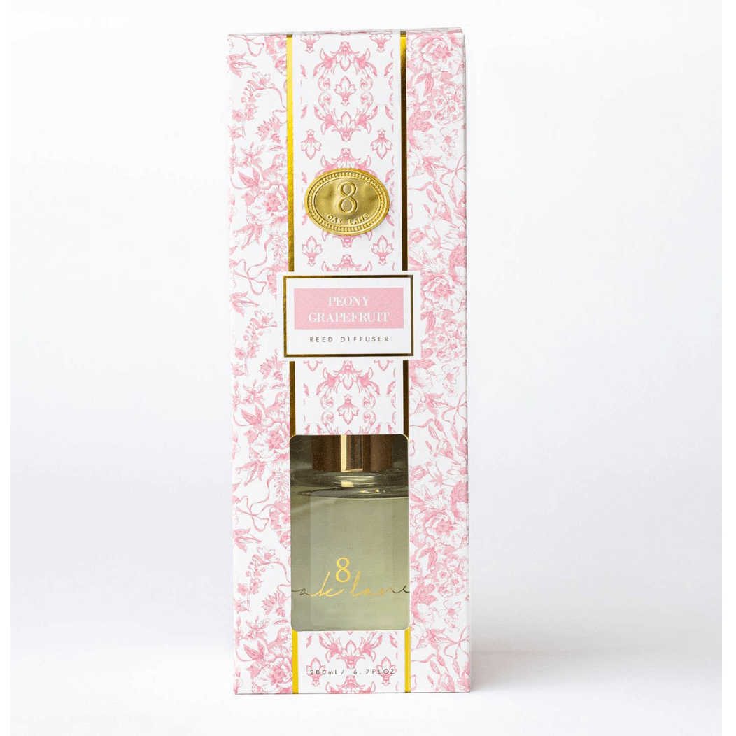 Peony Grapefruit Reed Diffuser - White Farmhouse Flowers