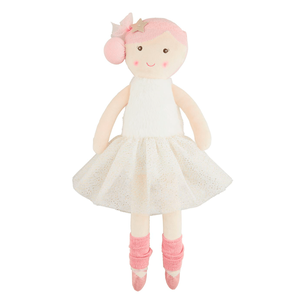 Pink Ballerina Doll - White Farmhouse Flowers